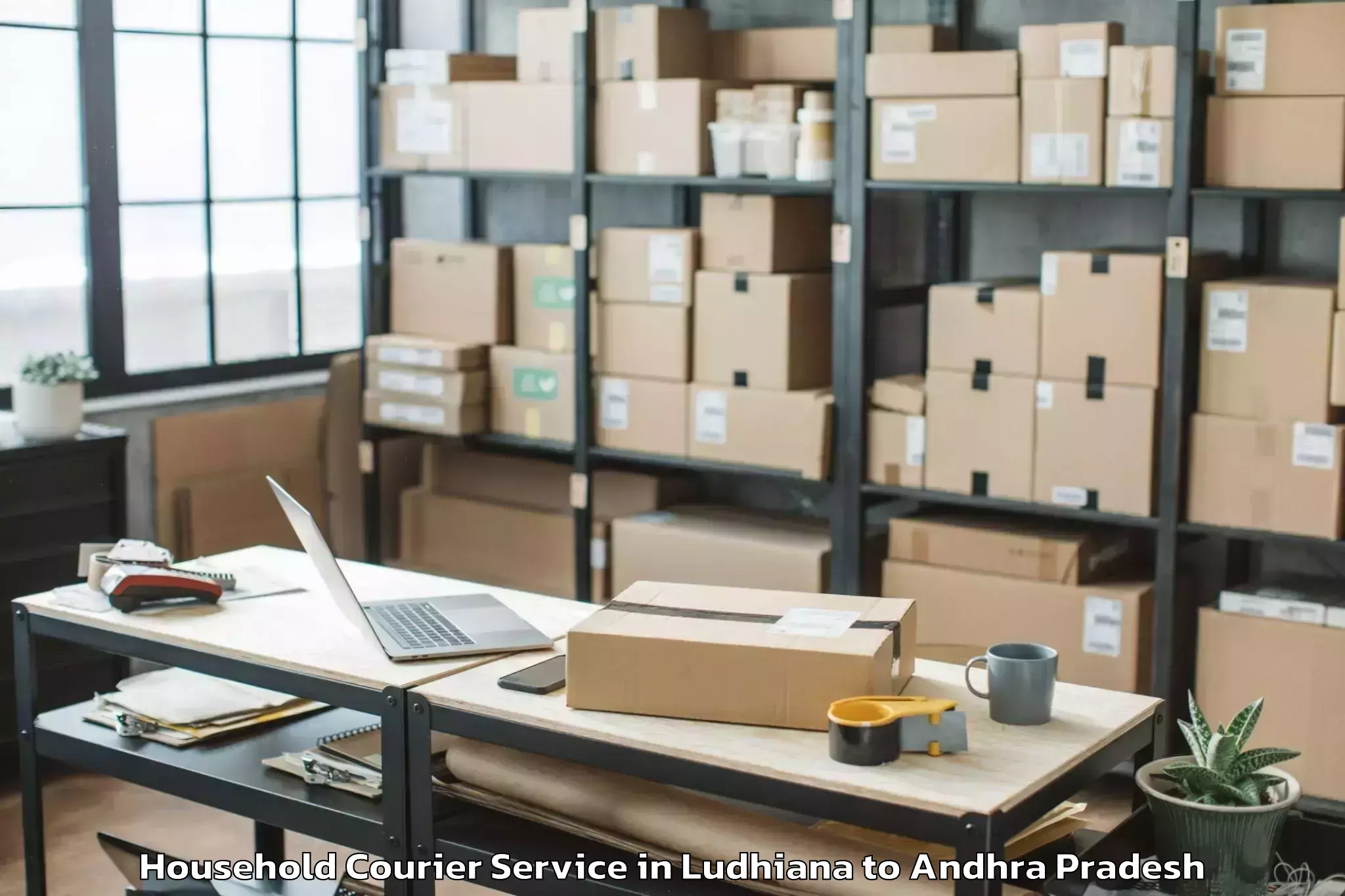 Book Your Ludhiana to Kovvur Household Courier Today